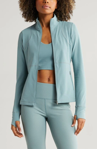 Zella Studio Luxe Performance Jacket In Grey Thunder