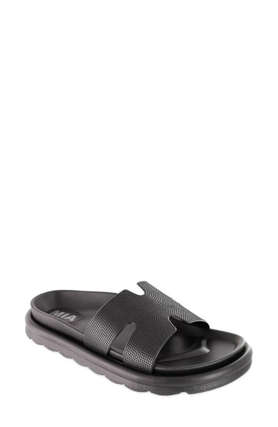 Mia Bertini Slide Sandal In Black