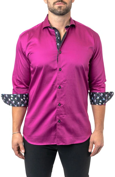 Maceoo Einstein Marquise Egyptian Cotton Button-up Shirt In Pink