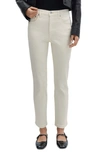 Mango Women's Slim Cropped Jeans In Ecru