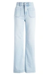 Faherty Stretch Terry Patch Pocket Pants In Clearlake Wash