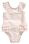Tucker + Tate Babies' Ruffle One-piece Swimsuit In Pink English Shae Stripe