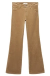Mango Crop Flared Jeans Medium Brown In Medium Brown
