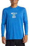 Quiksilver Everyday Surf Long Sleeve Performance Rashguard In Crown Blue