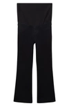 Mango Over The Bump Flare Leg Maternity Jeans In Black Denim