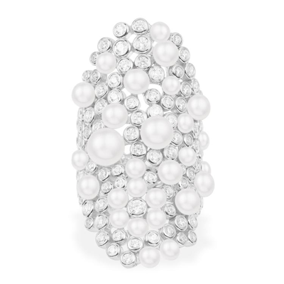 Apm Monaco 银白色个性珍珠戒指a21086xpl In White