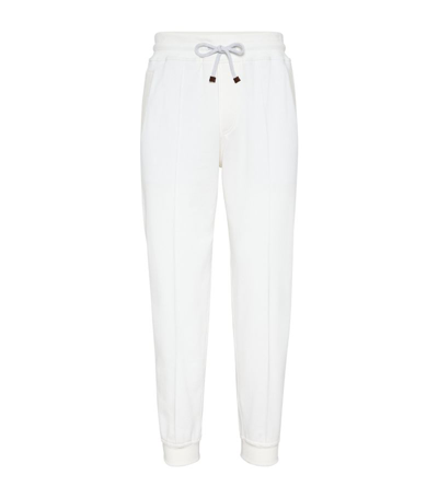 Brunello Cucinelli Cotton French Terry Sweatpants In White