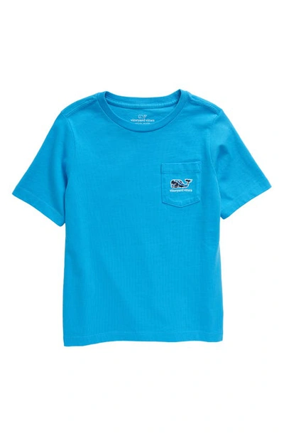 Vineyard Vines Kids' Sea Life Pocket Graphic T-shirt In Keel Blue