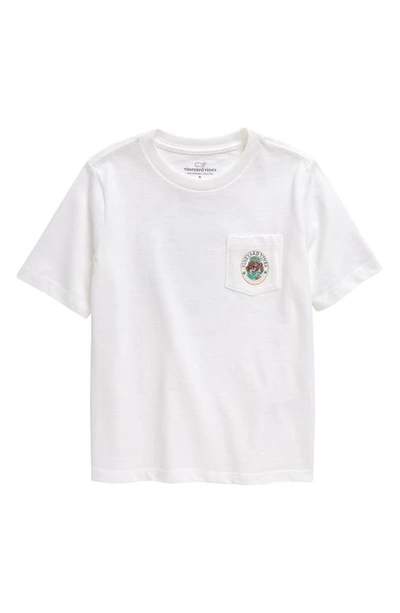 Vineyard Vines Kids' Good Lad Pocket Graphic T-shirt In White Cap