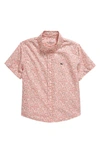 Vineyard Vines Boys' Printed Short Sleeve Shirt - Little Kid, Big Kid In Tiny Floral/cayman