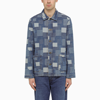 Apc Blue Kerlouan Denim Jacket In Purple
