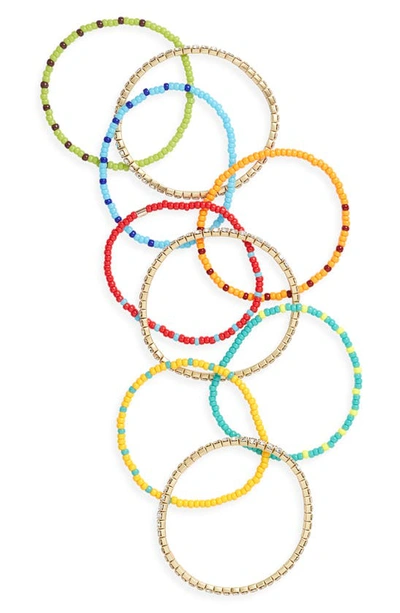 Roxanne Assoulin Just Another Day In Paradise Set Of 9 Bracelets In Rainbow