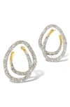 ALEXIS BITTAR SOLANALES CRYSTAL PAVÉ SPIRAL HOOP EARRINGS