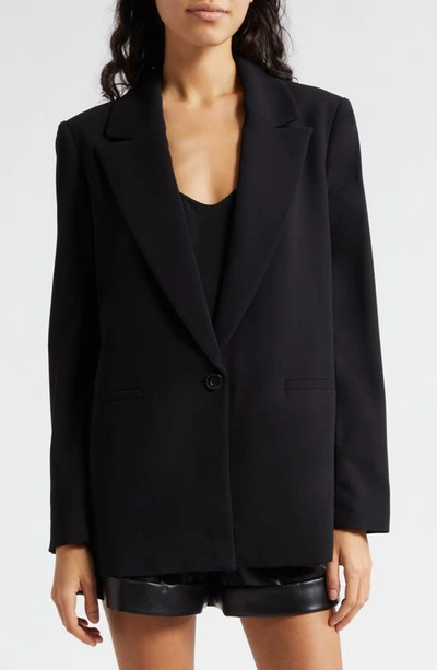 Alice And Olivia Denny Notched Collar Blazer In Black