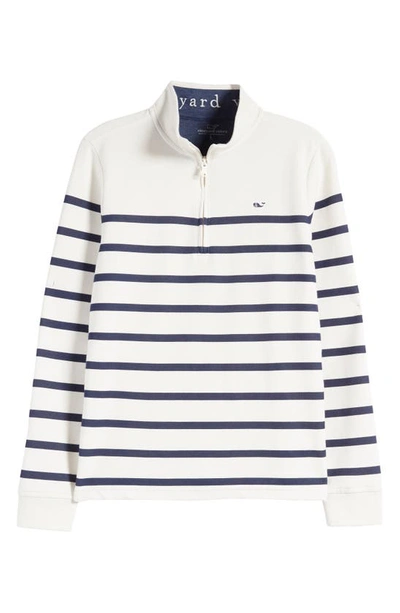 Vineyard Vines Boys' Breton Stripe Quarter Zip Jumper - Little Kid, Big Kid In Nautical Navy