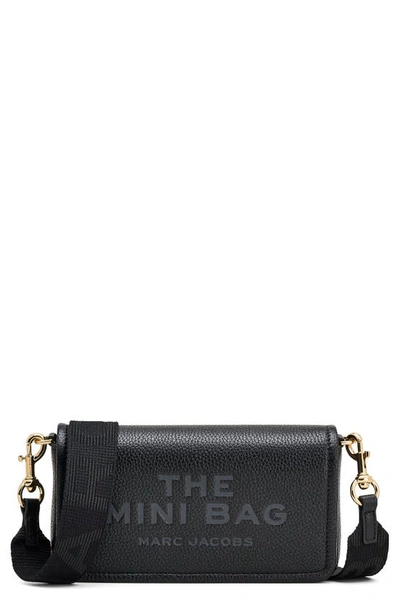 Marc Jacobs The Mini Leather Crossbody Bag In Black