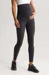 Zella Mamasana Studio Luxe High Waist Maternity Leggings In Black