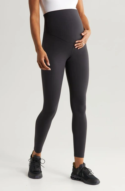 Zella Mamasana Studio Luxe High Waist Maternity Leggings In Grey