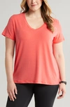 ZELLA ZELLA BREATHE ACTIVE V-NECK TEE