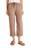 Splendid Angie Crop Wide Leg Pants In Macchiato