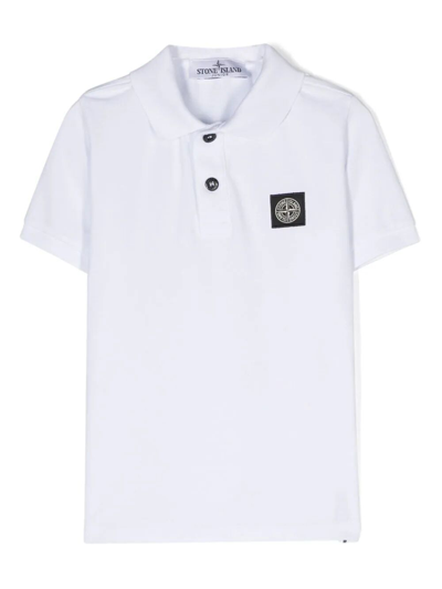 Stone Island Junior Polo Shirt In White