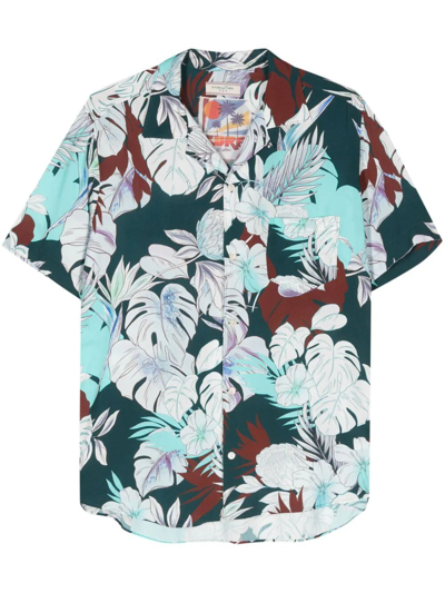 Tintoria Mattei Floral-print Camp-collar Shirt In Multicolour