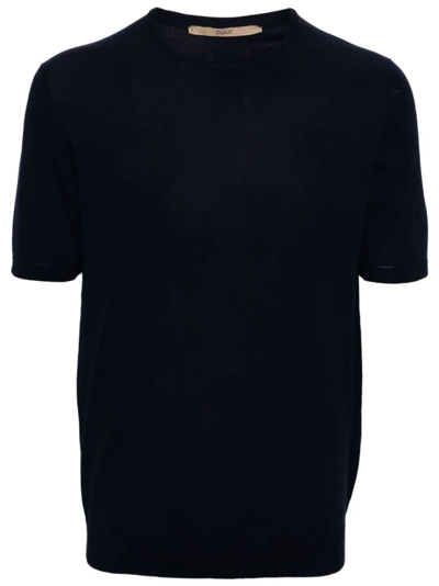 Nuur Short Sleeves Crew Neck T-shirt In Blue