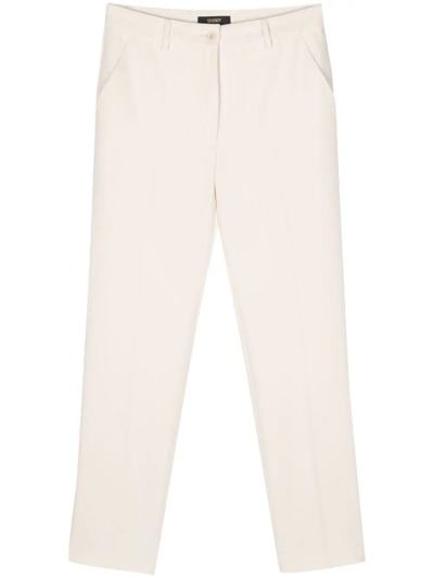 Seventy Cropped Slim-cut Trousers In White