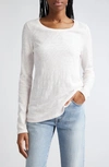 Atm Anthony Thomas Melillo Destroyed Wash Long Sleeve Slub Jersey Tee In Faded Rose