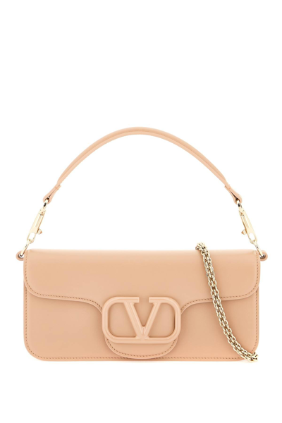 Valentino Garavani Locò Shoulder Bag In Neutro