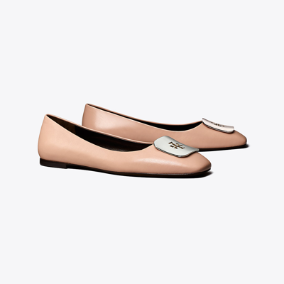 Tory Burch Georgia Ballet In Pink Brick