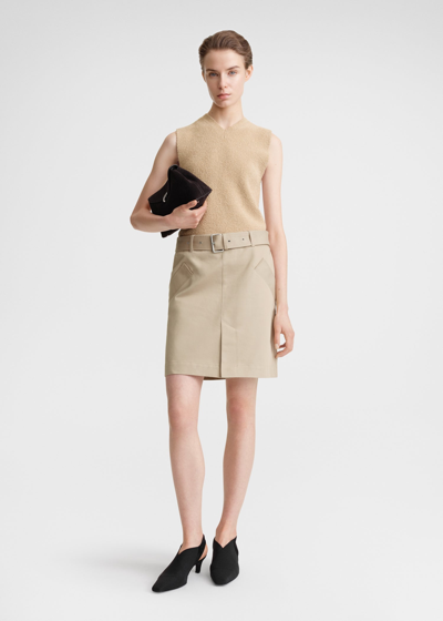 Totême Cotton Trench Skirt Fawn