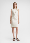Totême Shoulder-twist Dress Ecru In Ecru
