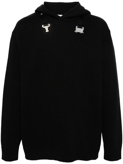 Alyx 1017  9sm Cotton Sweatshirt With Buckle Detail In Black