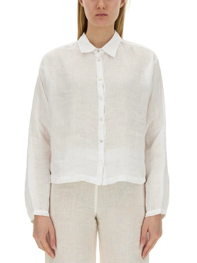 120% Lino Linen Shirt In White