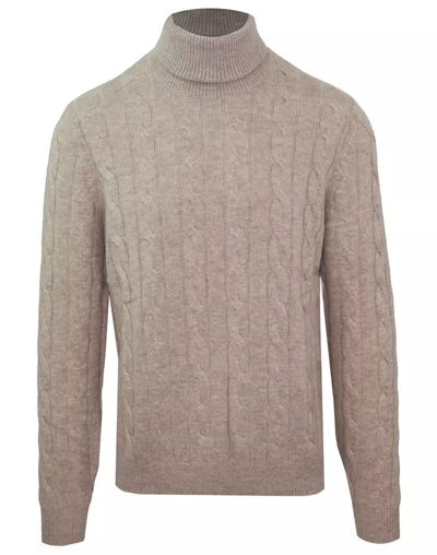 Malo Beige Wool Sweater In Metallic