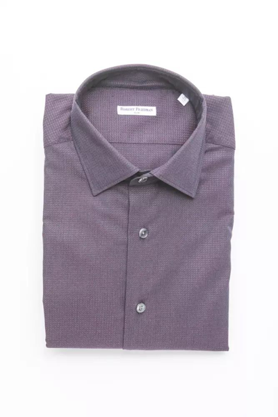 Robert Friedman Burgundy Cotton Shirt In Purple