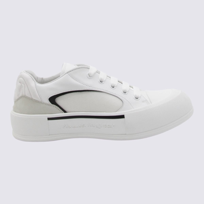 Alexander Mcqueen White Leather Plimsoll Trainers
