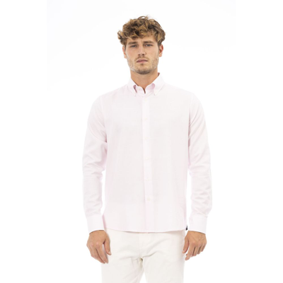 Baldinini Trend Pink Cotton Shirt In White