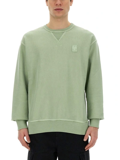 Belstaff Sweatshirt With Logo In Green