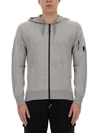 C.p. Company Knitted Zip-up Hoodie In Grey