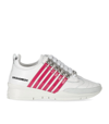 Dsquared2 Stripe-detailing Leather Sneakers In White