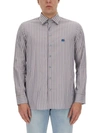 Etro Striped Cotton Shirt In Multicolour