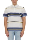 Etro Men's Polo Shirt With Pegasus Embroidery In Ivory