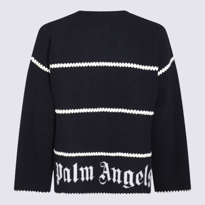 Palm Angels Black Wool Blend Pa Monogram Sweater