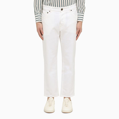 Pt Torino Denim Regular Trousers In White