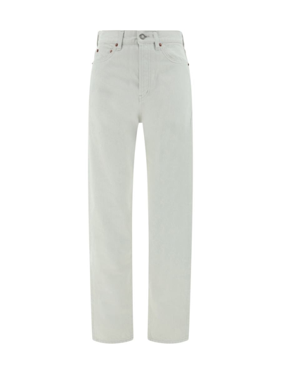 Saint Laurent Jeans In Chalk White