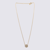TORY BURCH TORY BURCH GOLD- TONE METAL AND CRYSTAL NECKLACE