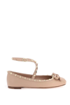 VALENTINO GARAVANI VALENTINO GARAVANI SILK ROCKSTUD BALLET FLATS