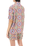 Etro Printed Silk Short Sleeve Bowling Shirt